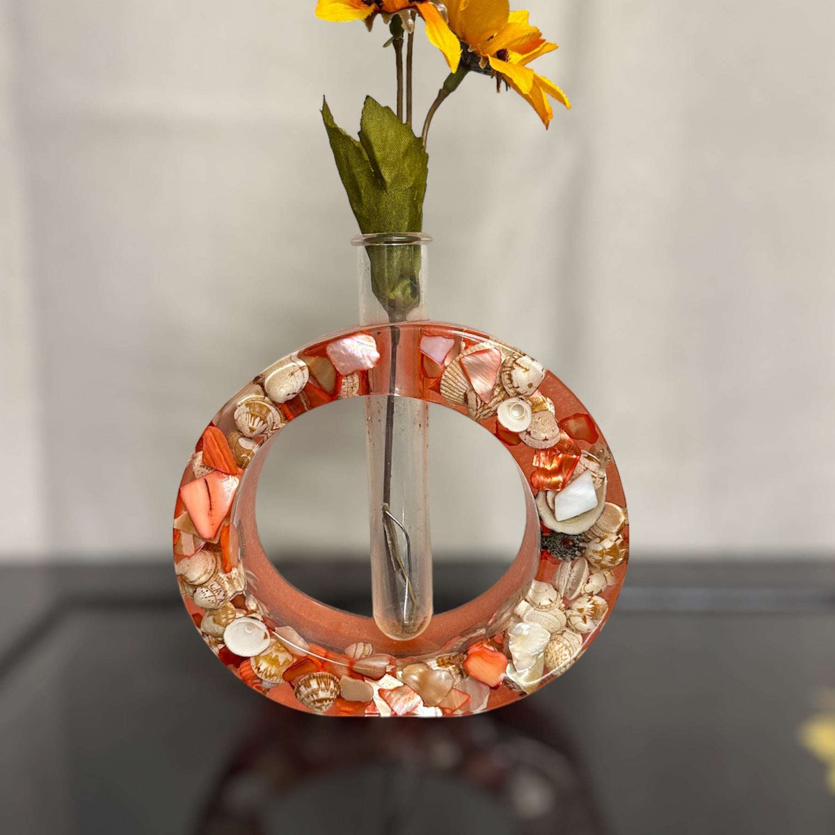 Vase - Epoxy Resin Bud Vase / Propagation Station Ocean Home Decor