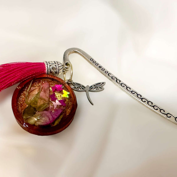 Bookmark - Botanical Elegance - Handcrafted Resin Floral Bookmarks 