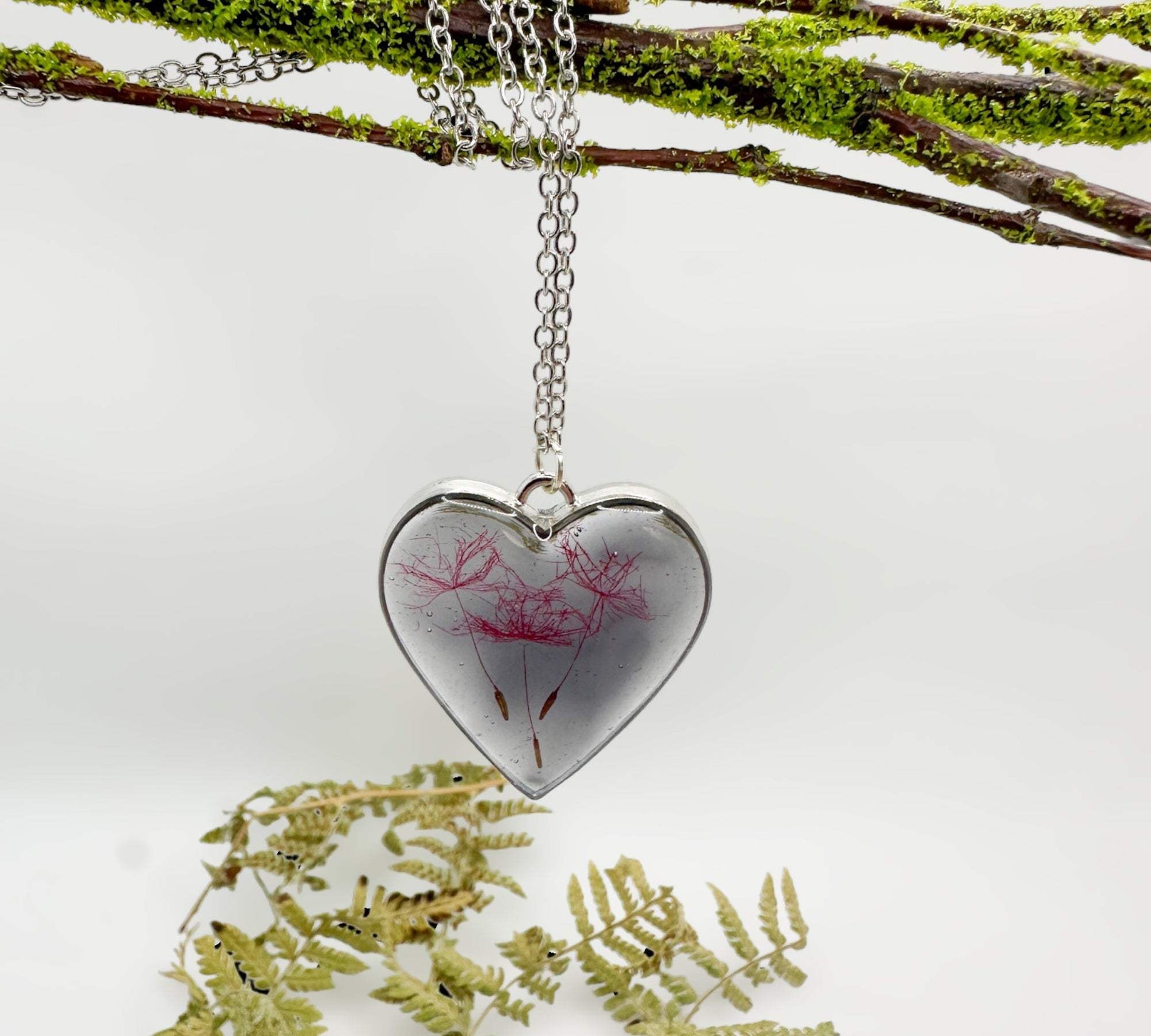 Fairy Wishes - Love & Wishes - Heart Resin Pendant with Fairy Wishes