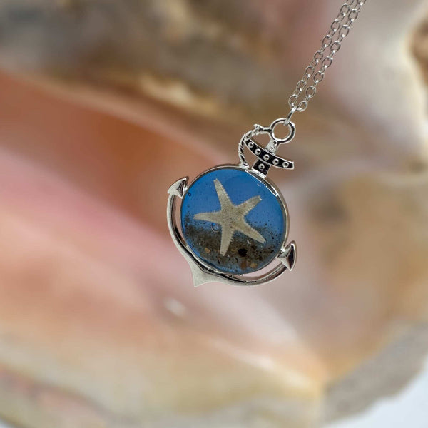 Anchors Away: Ocean-Inspired Pendants with Real Seashells & Sand