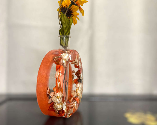 Vase - Epoxy Resin Bud Vase / Propagation Station Ocean Home Decor