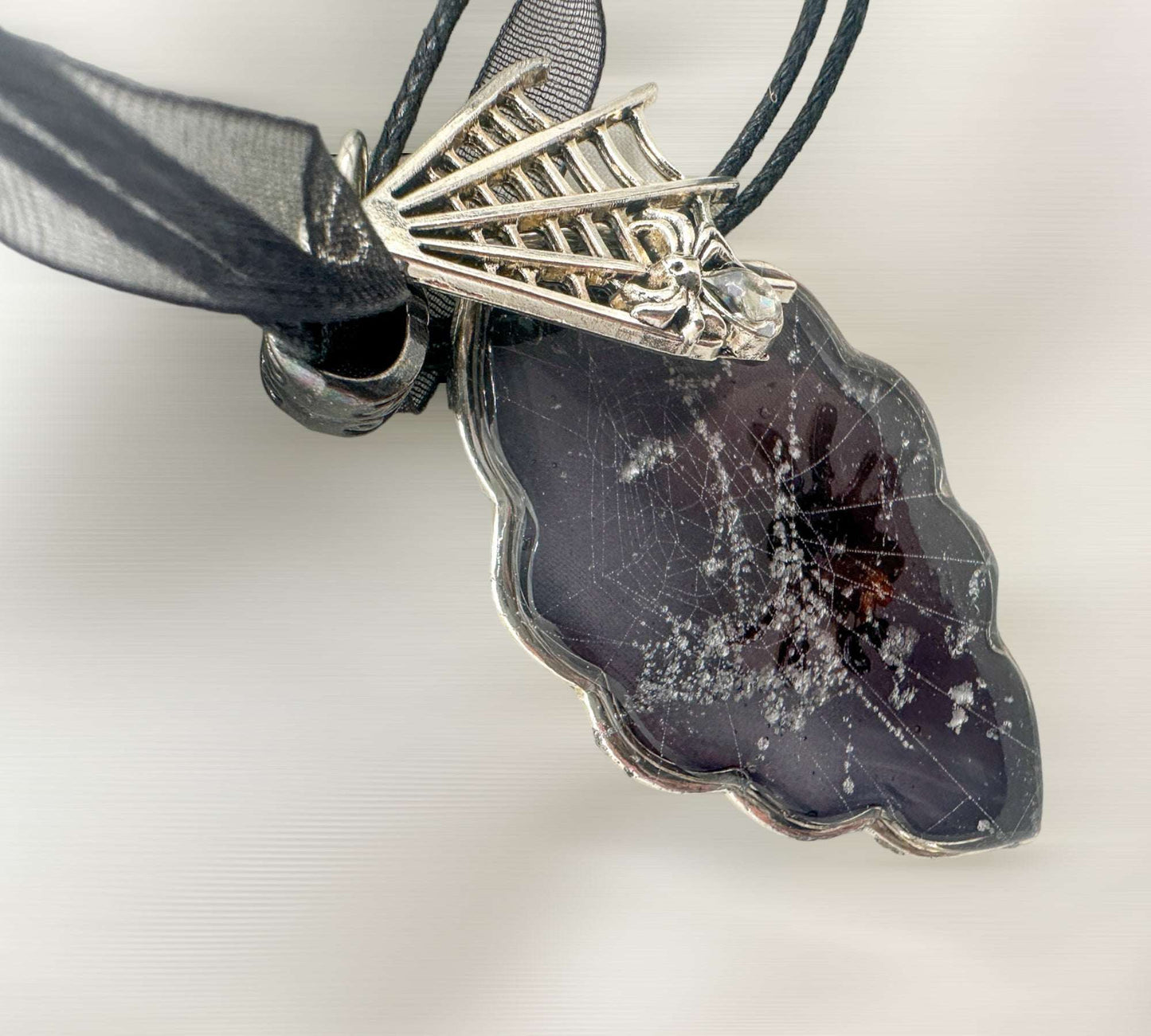 Spiderweb Nature-inspired Necklace- Nature's Beauty on Display
