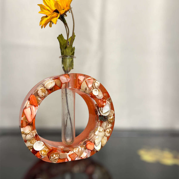Vase - Epoxy Resin Bud Vase / Propagation Station Ocean Home Decor