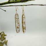 Bloom Cascade Earrings - Minimalistic Meets Boho - Pressed Flower