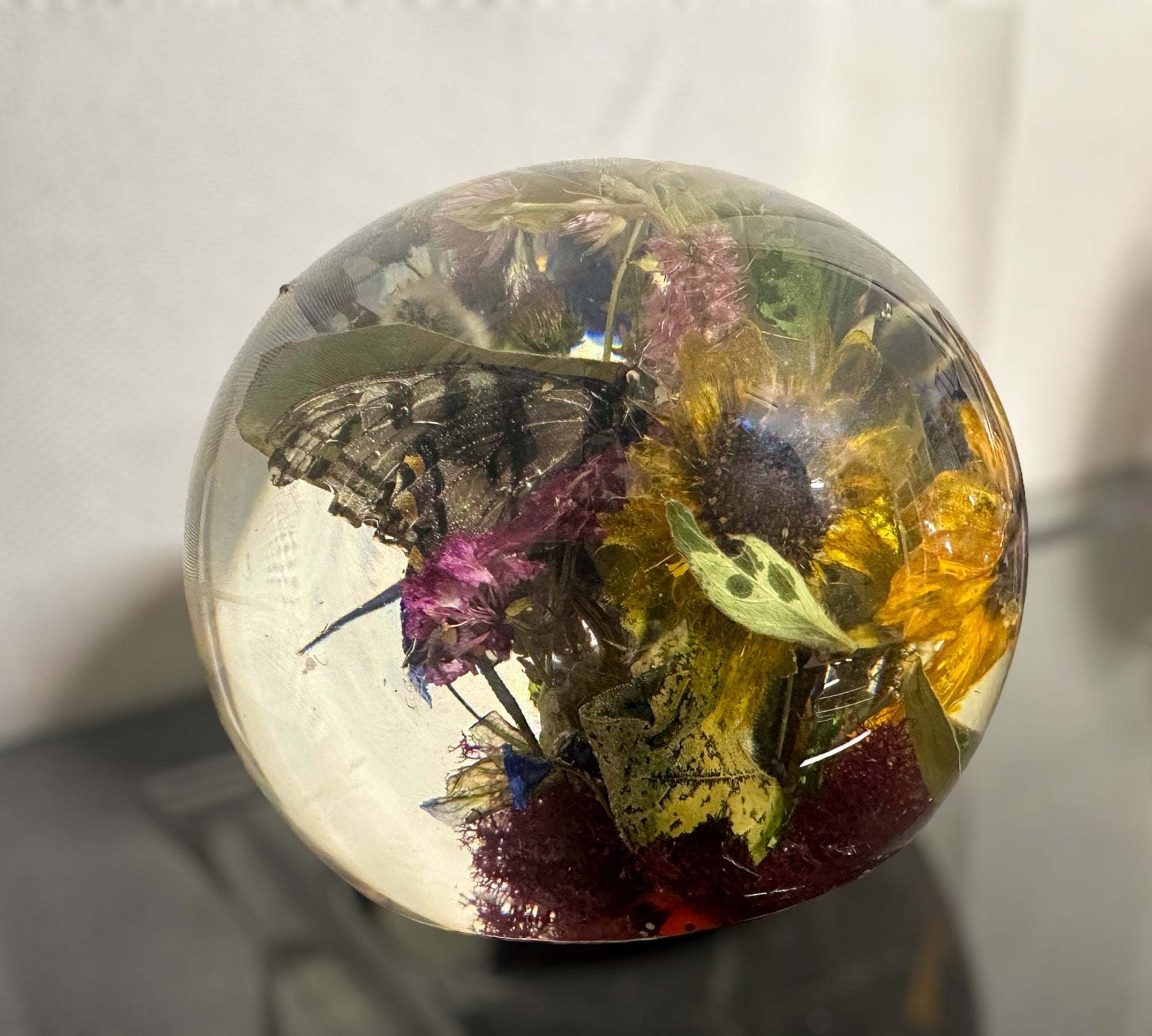 Dragonfly Garden Sphere Handmade Home Decor & Night Light