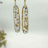 Bloom Cascade Earrings - Minimalistic Meets Boho - Pressed Flower