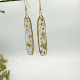 Bloom Cascade Earrings - Minimalistic Meets Boho - Pressed Flower