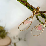 Pink Petal Charm - Handmade Flower Petal Resin Earrings