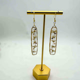 Bloom Cascade Earrings - Minimalistic Meets Boho - Pressed Flower