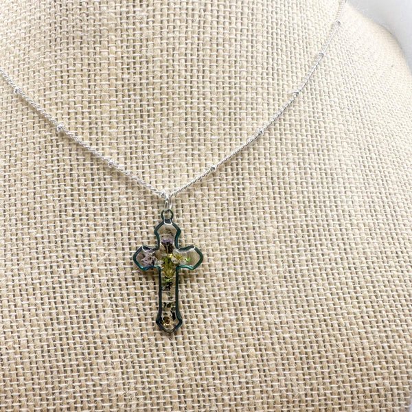 Floral Pendant - Blossoming Handmade Pendant with Dried Flowers