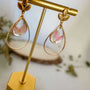 Pink Petal Charm - Handmade Flower Petal Resin Earrings