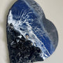 Ocean Black Seas Epoxy Resin Heart - Love of the Dark Seas Series