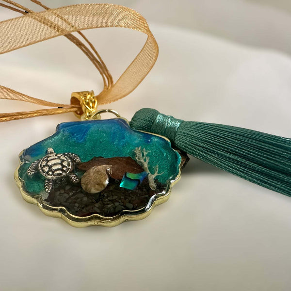 Seashell Car Charm - Ocean Car Accessory and Gift for Nature Lovers