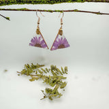 Daisy Charm - Handmade Pressed Flower Petal Resin Earrings