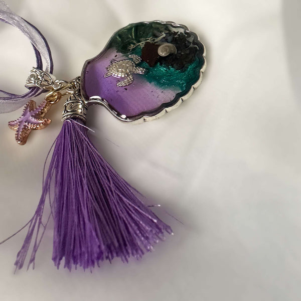 Seashell Car Charm - Ocean Car Accessory and Gift for Nature Lovers