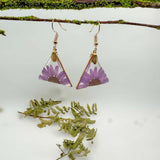 Daisy Charm - Handmade Pressed Flower Petal Resin Earrings
