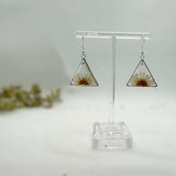 Daisy Charm - Handmade Pressed Flower Petal Resin Earrings