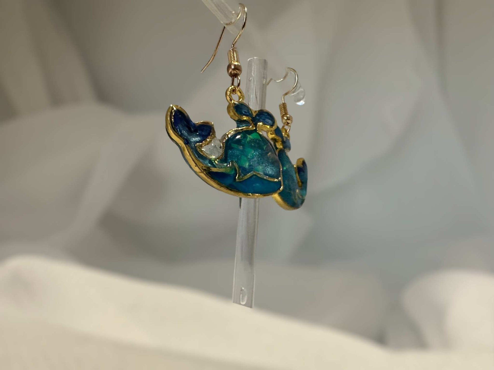 Earring Set - Whimsical Ocean Themed Handmade Resin Seahorse & Whale