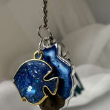 Ocean-Inspired Seashell Bag Charm & Keychain: Handmade Coastal Charm
