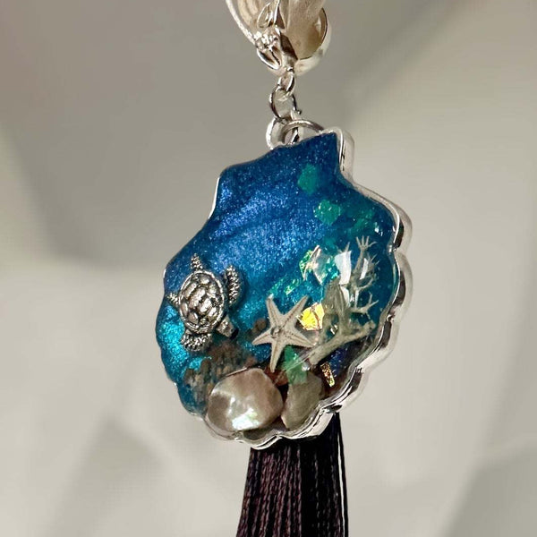 Seashell Car Charm - Ocean Car Accessory and Gift for Nature Lovers