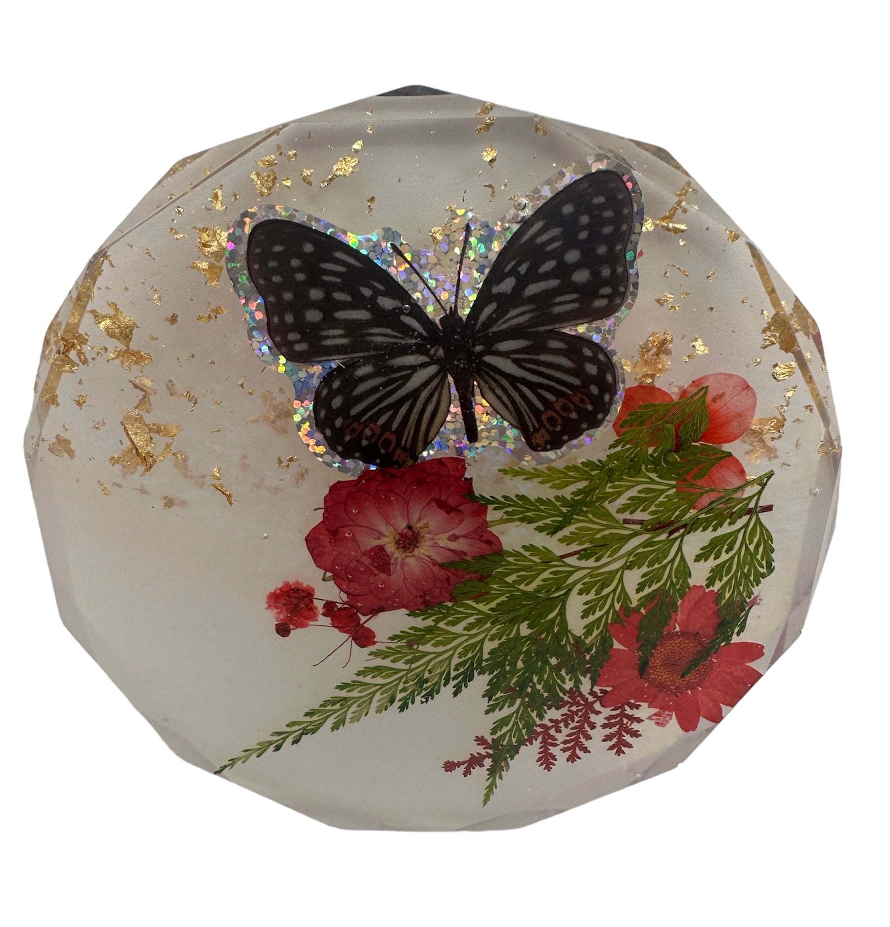 Butterfly Coasters Florals Butterflies Handmade Epoxy Resin Coaster Set