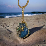 Keychain Handmade with Resin -  Carry a Piece of the Sea with You