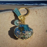 Keychain Handmade with Resin -  Carry a Piece of the Sea with You