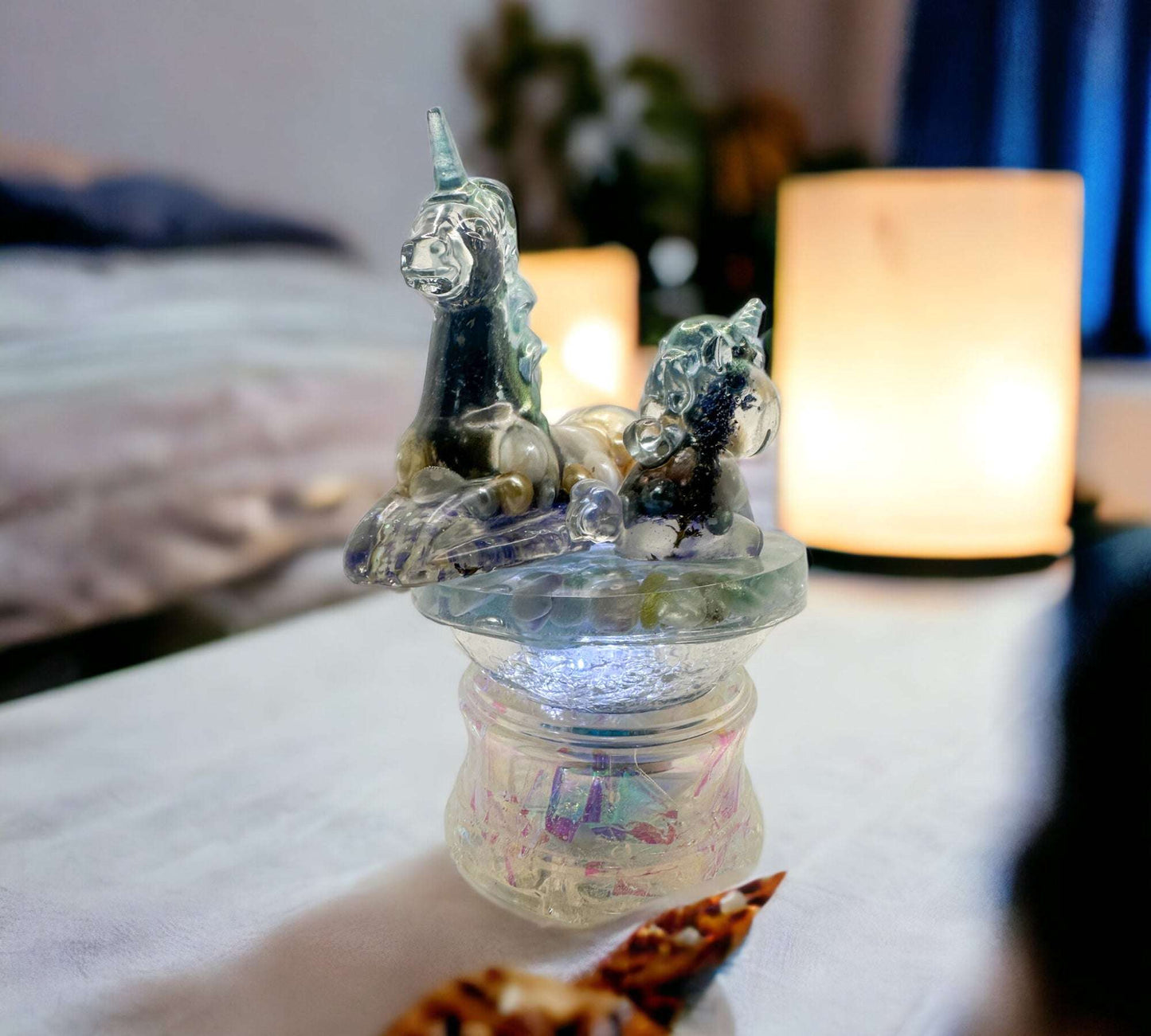 Enchanting Whimsical Unicorn Crystal Night Light: Illuminate Your Dreams