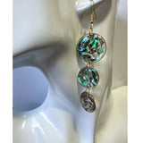 Ocean Cascading Shell Earrings - Handmade 3-Tier Abalone Shells