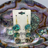 Ocean Cascading Shell Earrings - Handmade 3-Tier Abalone Shells