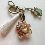 Memorial Pet Keepsake Keychain - Dog & Cat Custom Handmade Resin Paw