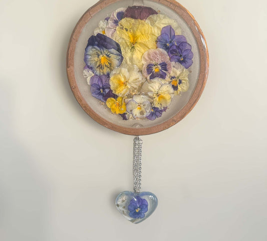 Suncatcher Pansy Wall Hanger - Floral Rustic Charm Wall Hanger 
