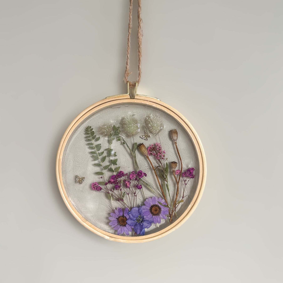 Suncatcher Wall Decor - Pressed Floral Garden Inspired Home Decor