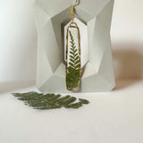 Fern Cascade Earrings - Minimalistic Meets Boho Style - Pressed Ferns