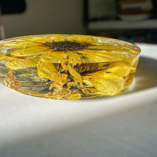 Golden Blooms Sunflower Coaster - Stylish Home Decor Sunflower Accent