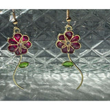 Handmade Quartz Blossom Resin Earrings - Bloom with Nature's Energy