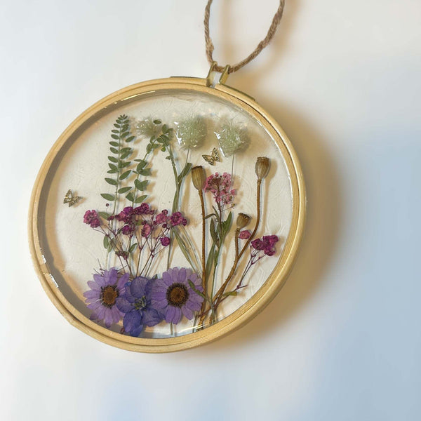 Suncatcher Wall Decor - Pressed Floral Garden Inspired Home Decor