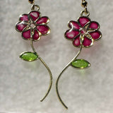 Handmade Quartz Blossom Resin Earrings - Bloom with Nature's Energy