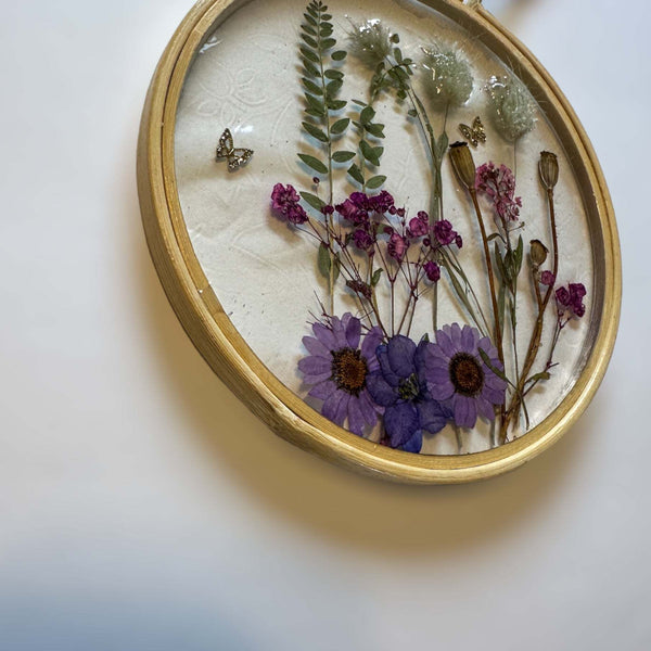 Suncatcher Wall Decor - Pressed Floral Garden Inspired Home Decor