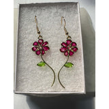 Handmade Quartz Blossom Resin Earrings - Bloom with Nature's Energy