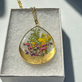 Garden Serenity - Handmade Pressed Flower Multi-Layer Resin Necklace