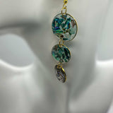 Ocean Cascading Shell Earrings - Handmade 3-Tier Abalone Shells