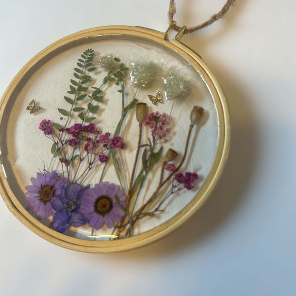 Suncatcher Wall Decor - Pressed Floral Garden Inspired Home Decor