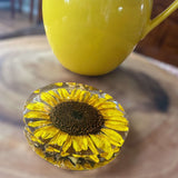 Golden Blooms Sunflower Coaster - Stylish Home Decor Sunflower Accent
