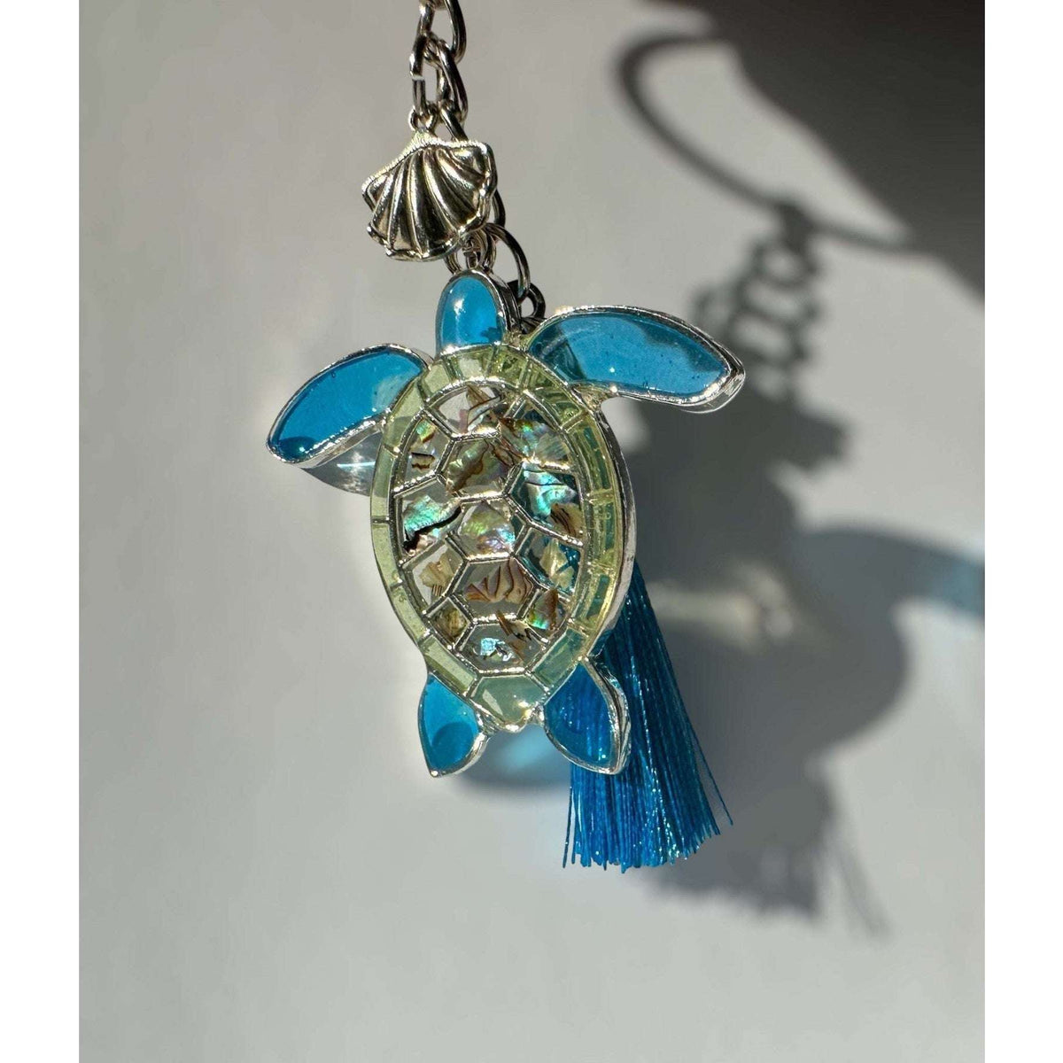 Turtle Bag Charm / Keychain - Handmade Ocean Inspired Turtle Treasures