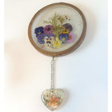 Suncatcher Pansy Wall Hanger - Floral Rustic Charm Wall Hanger 