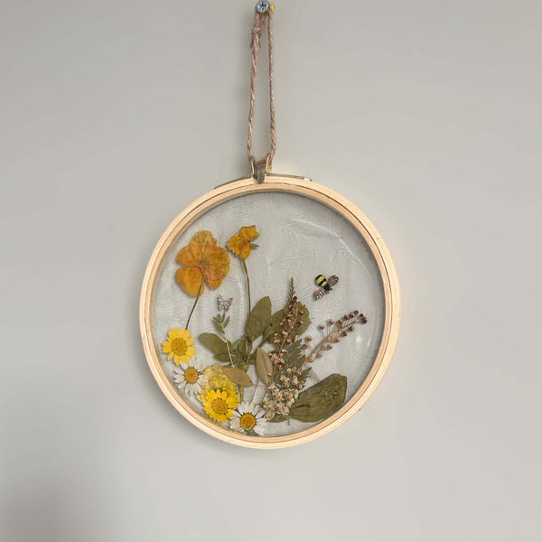 Suncatcher Wall Decor - Pressed Floral Garden Inspired Home Decor