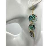 Ocean Cascading Shell Earrings - Handmade 3-Tier Abalone Shells