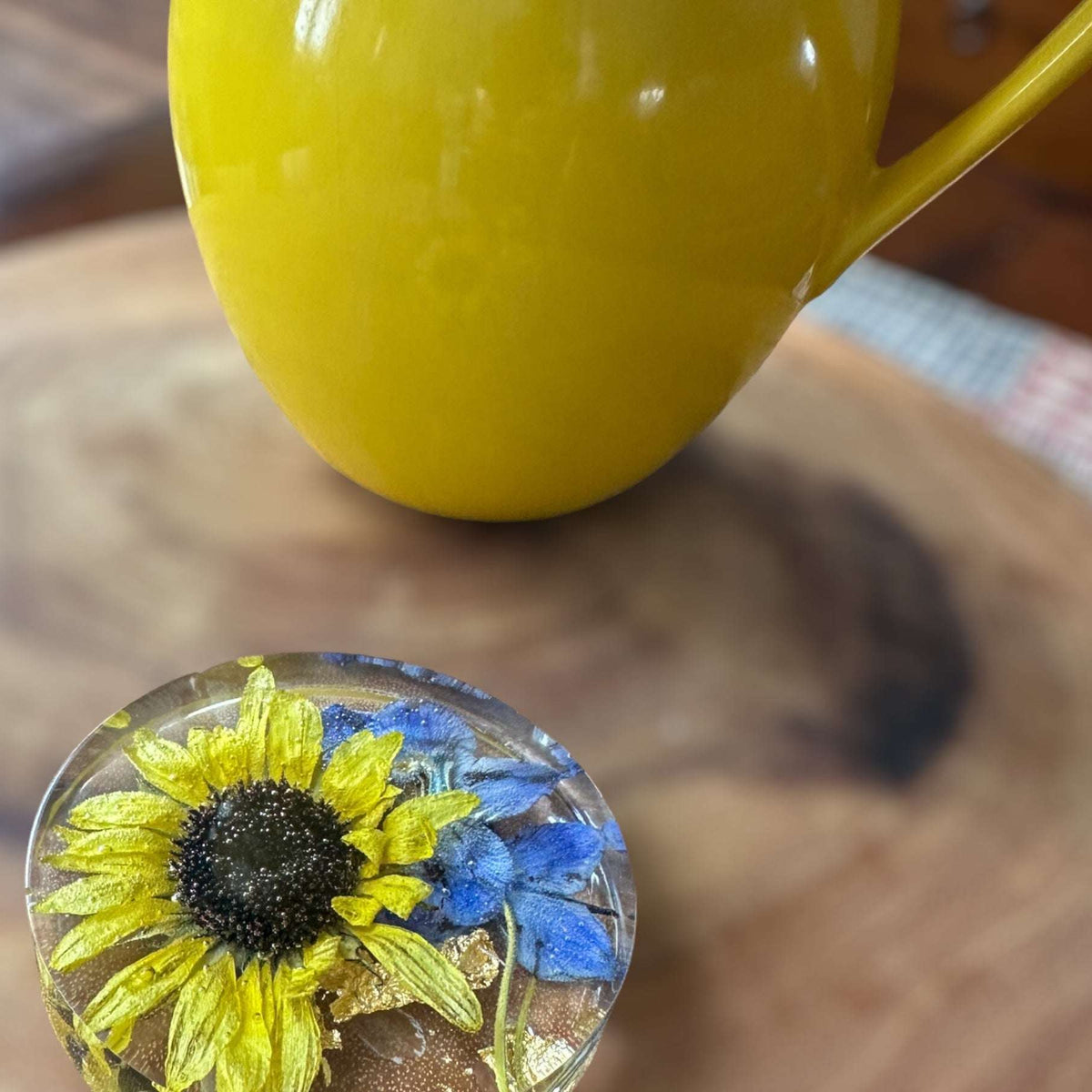 Golden Blooms Sunflower Coaster - Stylish Home Decor Sunflower Accent