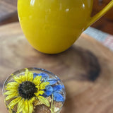Golden Blooms Sunflower Coaster - Stylish Home Decor Sunflower Accent